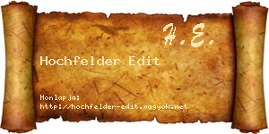 Hochfelder Edit névjegykártya